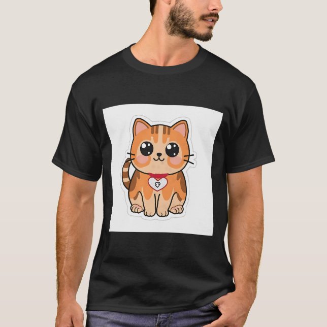 Cute Tater Tot Cat with a Tender Heart Plush  T-Shirt (Front)
