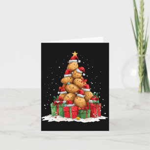 Cute Tato Le Christmas Tree Xmas Hat Long Sleeve  Card