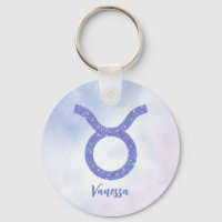 Cute Taurus Astrology Sign Personalized Purple