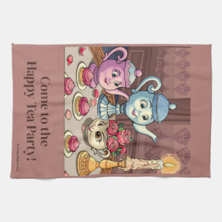 Cute Tea Cup Party Kitchen Towels