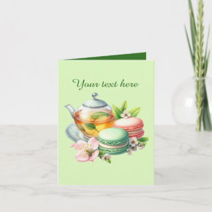 Cute tea lovers customizable card