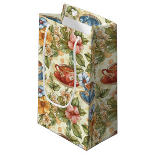 Cute tea lovers tiled party  small gift bag