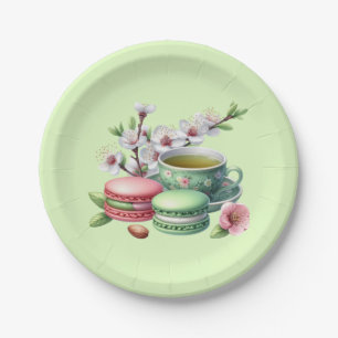 Cute tea party cookies paper plate