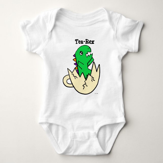 Cute Tea-Rex Baby Bodysuit (Front)
