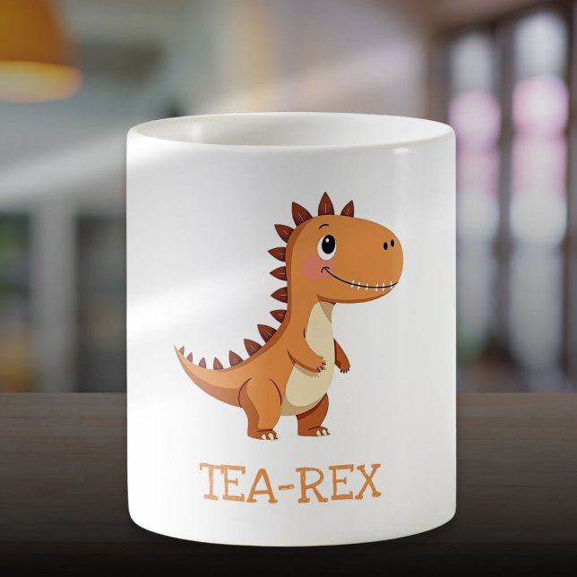 Cute Tea-Rex Dinosaur  Coffee Mug (Cute Tea-Rex Dinosaur Coffee Mug)