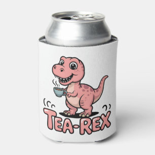 Cute Tea-Rex Pink Dinosaur – Sip Happens! Can Cooler