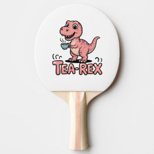 Cute Tea-Rex Pink Dinosaur – Sip Happens! Ping Pong Paddle