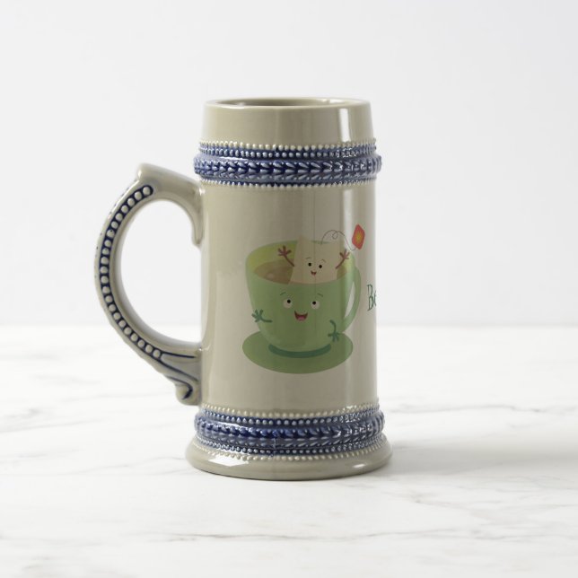 Cute teabag cup cartoon humour character (Left)