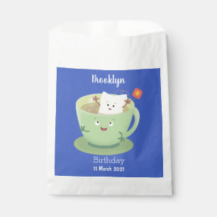 Cute teabag cup cartoon humour character favour bag