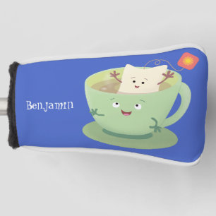 Cute teabag cup cartoon humour character golf head cover