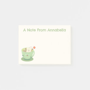 Cute teabag cup cartoon humour character post-it notes