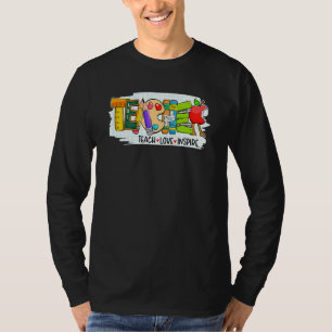 Cute Teach Love And Inspire Graphic Men Women Teac T-Shirt