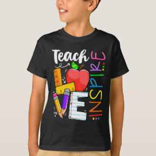 Cute Teach Love And Inspire Men Women Teacher  T-Shirt