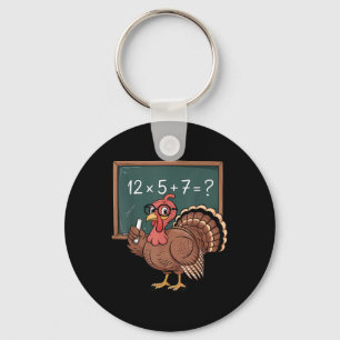 Cute Teacher 67 Turkey Thanksgiving For Teachers Keychain