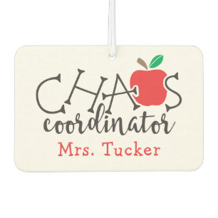 Cute Teacher Apple Chaos Coordinator Air Freshener