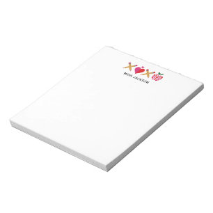 Cute Teacher Appreciation XOXO Colourful Notepad