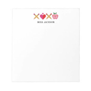 Cute Teacher Appreciation XOXO Colourful Notepad