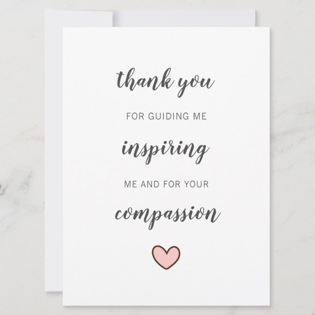 cute teacher mentor appreciation from students card (Front)