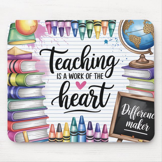 Cute Teacher Mouse Pad (Front)