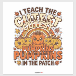Cute Teacher Pumpkin Fall Classroom Vector Design_