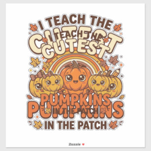Cute Teacher Pumpkin Fall Classroom Vector Design_