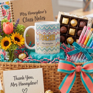 Cute Teacher Retro School Pattern Coffee Mug
