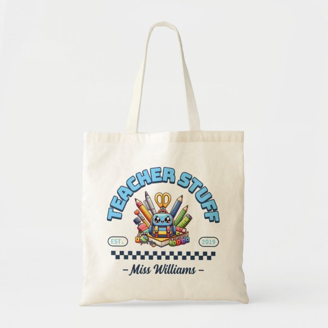 Cute Teacher Stuff Teacher Appreciation  Tote Bag (Front)