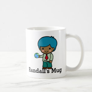 Cute Teacher with Globe Coffee Mug