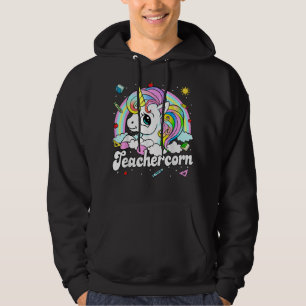 Cute Teachercorn With Unicorn Girl Kis Teacher T-S Hoodie