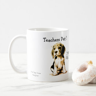 Cute Teacher's Pet Beagle personalize Coffee Mug