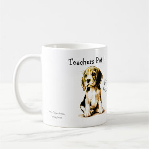 Cute Teacher's Pet Beagle personalize Coffee Mug