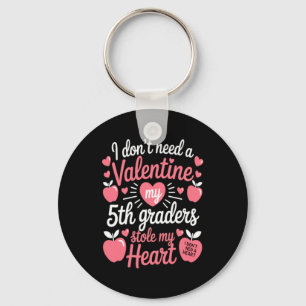 Cute Teachers Valentines Day Keychain