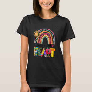 Cute Teaching Is A Work Of Heart Rainbow Men Women T-Shirt