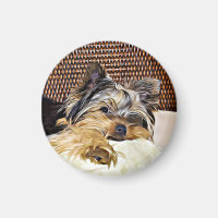 Cute Teacup Yorkie Yorkshire Terrier Digital Art  