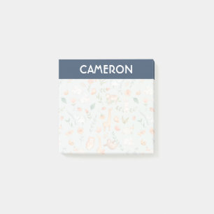 Cute Teal Baby Animal Pastel Pattern Post-it Notes