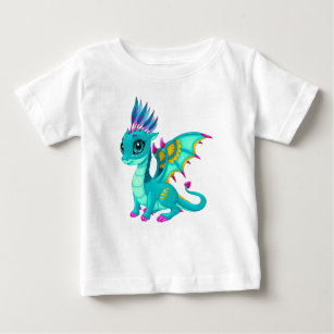 Cute Teal Dragon Baby T-Shirt