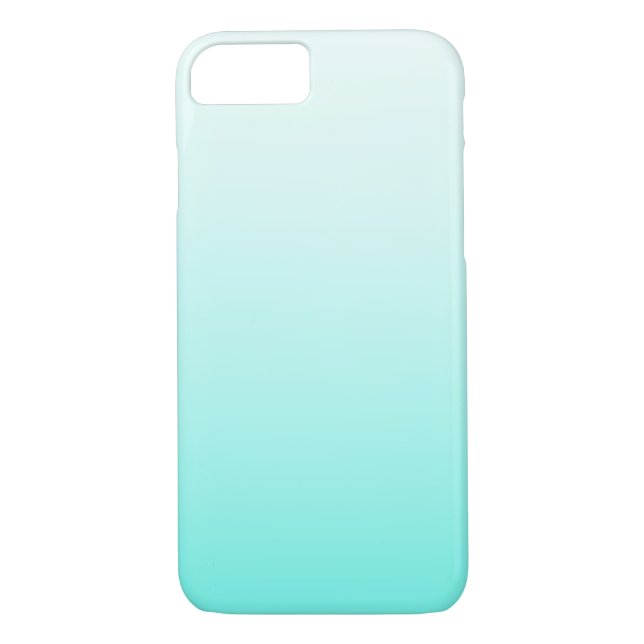 Cute Teal Ombre Girly iPhone 7 Case (Back)