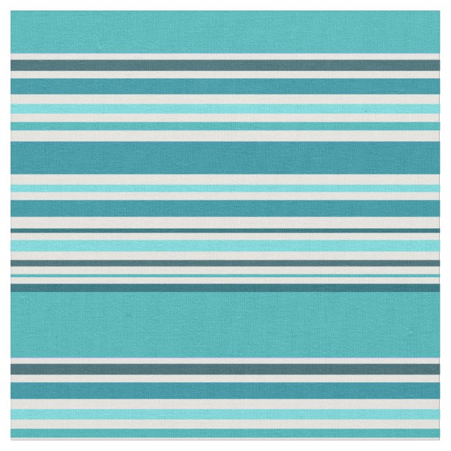 Cute Teal Striped Fabric (Close Up)