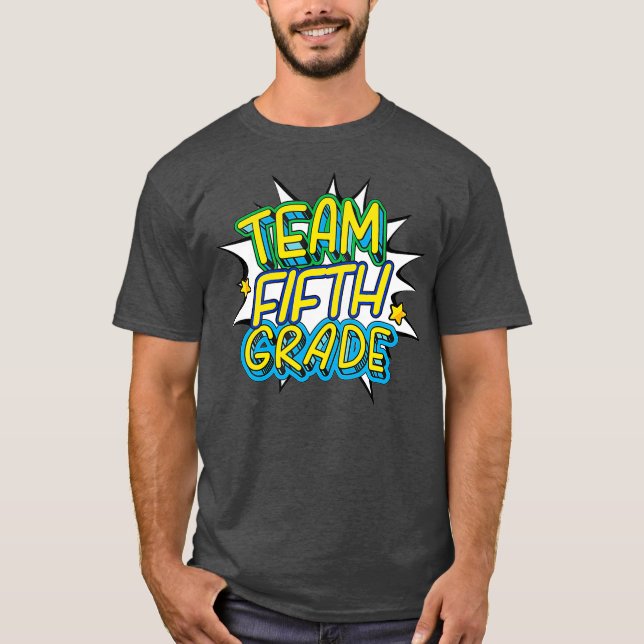 Cute Team 5th Grade Teacher Student Tees (Front)