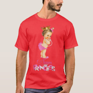 Cute Team Princess Team Girl Baby Gender Reveal T-Shirt