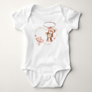 Cute Teddy Bear Baby Clothing Design  Bodysuit