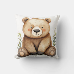 Cute Teddy Bear Baby Shower and Kids Birthday Gift Throw Pillow