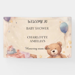 Cute Teddy Bear Baby Shower Banner