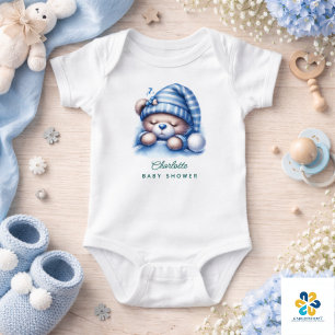 Cute Teddy Bear Baby Shower Bodysuit
