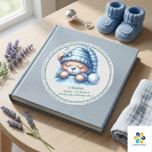 Cute Teddy Bear Baby Shower Classic Round Sticker
