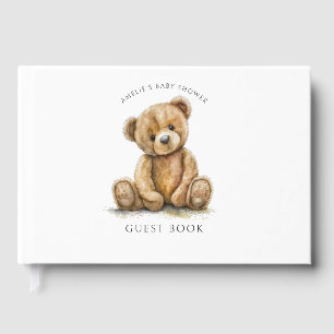 Cute Teddy Bear Baby Shower Guest Book