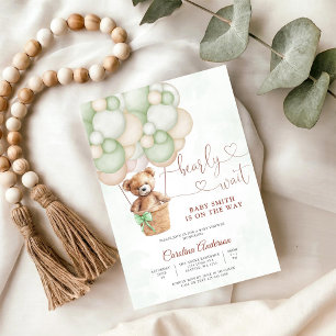 Cute Teddy Bear Baby Shower Invitation