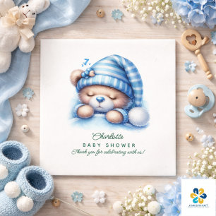 Cute Teddy Bear Baby Shower Napkin