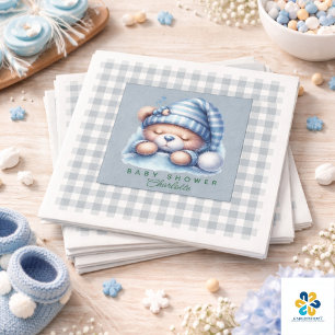 Cute Teddy Bear Baby Shower Napkin