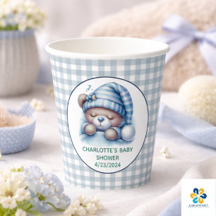 Cute Teddy Bear Baby Shower Paper Cups